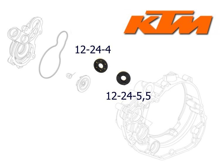 Simerink vodního čerpadla 12-24-4 KTM 505XC-F 08-09